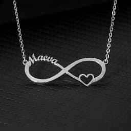 Custom Heart Names Infinity Necklaces For Women Men Stainless Steel Customized Necklace Pendant Personalized Chain Jewelry Gift