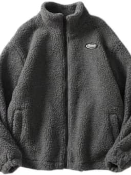 Winter Thickened Warm Cotton Jacket Men's Style Simple Lamb Velvet Stand Collar Cotton Coat Youth Fashion Casual Wear