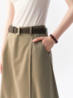 DUSHU 2026 Fall Women's High Waist A-Line Midi Skirt, Slimming Flared Trousers Skirt for Versatile Office & Everyday Chic Skirt