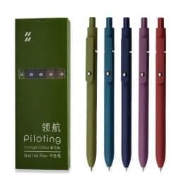 Kaco Morandi Retractable Gel Pen Set 0.5mm Writing Gel Ink Pens Black Anti-fatigue Kawaii School Stationery Kakao Office Penna