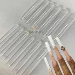 3XL Full Cover False Long Stiletto Nail Tips Sculpted Clear Press On Artificial Fake Nails Manicure Salon Supply 120pcs