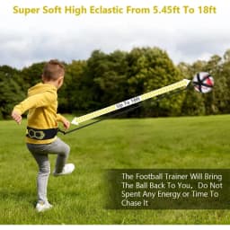 Football Training Belt Adjustable Belt with Ball Elastic Cord Swing Trainer Soccer Practice Ball Control Drills Skills Training