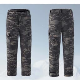 New Winter Heat Reflection Warm Coats Cargo Pants Men Casual Multi-pocket Men Combat Camo Tactical Sets Work Pant Male Clothing