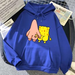 2026 New Fun SpongeBob SquarePants And Patrick Star Men's Fashion Sports Couple Style Plus Big Hoodie