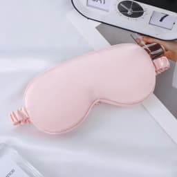 Soft Satin Sleep Mask Zero Eye Pressure Blindfold Adjustable Strap Light Blocking Eye Cover For Travel Night Sleep Home Office