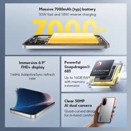 Global Version POCO M7 Snapdragon® 685 Smartphone 6.9" 144Hz FHD+ DotDisplay 7000mAh Battery 33W Fast ChargingNFC 50MP Camera