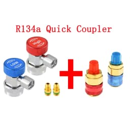 R1234YF to R134A Quick Connector Adapter, Splice Connector Hose Adapter for AC Charging of Automotive Air Conditioner