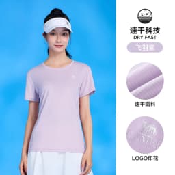 GOLDEN CAMEL Women's T-shirts Moisture-absorbing Quick-dry Cotton t-shirt Short-sleeved Shirts Round Neck Sports Top Breathable