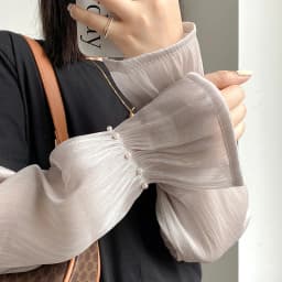 Women Summer Ice Silk Sunscreen Long Sleeves Fingerless Gloves Elegant Pearl Decoration High Elasticity Thin Driving Cycling