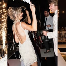 Luxury Short Wedding Dresses for Bride Spaghetti Backless Tassel Pearls Beading Sequins Mini Bridal After Party Gowns Customized