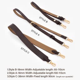 CRAZYSMITH Genuine Leather Replacement Wide Shoulder Bag Strap for LV Onthego Tote Bag Adjustable Crossbody Handbag Belts Straps