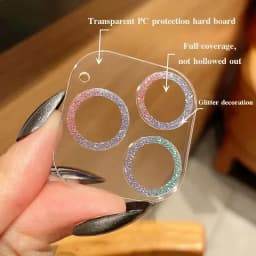 Bling Glitter Diamond Clear Camera Lens Protector Case for IPhone 15 14 13 12 17 16 18 Pro Max Mini Plus 18Pro 18Promax Cover
