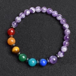 7 Chakra Bracelet Natural Gem Stone Beads Bangle Women Crystal Healing Anxiety Jewellery Mandala Yoga Meditation Bracelets Gift