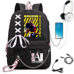 My Hero Academia Anime Print Student Backpack with Webbing Straps Girls School Bag Lightweight Casual Daypack