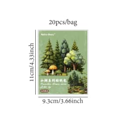 4Style 20Pcs/bag Paper and Ink Mountain Stream Series Sticker Pack for DIY Handbook Notebook Photo Frame Scrapbooking Decoration