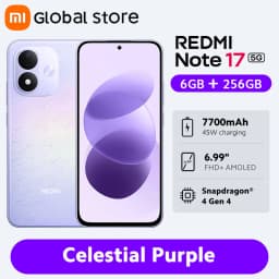 Global Version Xiaomi Redmi Note 17 5G Smartphone NFC Snapdragon® 4 Gen 4 CPU 7700mAh 45W 50MP 6.99" FHD+ AMOLED Display