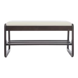 Modern Rubber Wood Shoe Storage Bench with Hidden Compartment, High-Elastic Sponge Cushion, A-Shaped Stable Legs Ventilated Shoe Rack for Entryway Bedroom Home Decor
