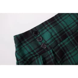 Autumn New Skirt A Line Swing Buttons Long Midi Vintage Skirt Red Green High Waist Plaid Skirts for Women Jupe 2026