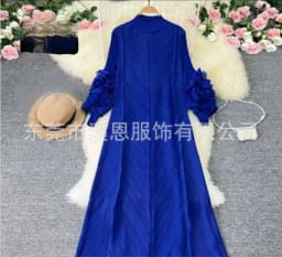 Miyake Pleated Heavy Industry Flower Disc Geometric Pleated Dress Versatile Age-reducing Mother Outfit 2025 for Women
