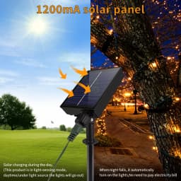 Quick Solar Rechargeable LED Green Wire String Light 110V 220V Waterproof Fairy Lights Outdoor Patio Garden Christmas Decoration