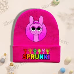 Sprunki Knitted Hat for Children Anime Cartoon Cute Knit Hat Boys Girls Winter Warm Fashion Cap Kids Windproof Hip Hop Caps Gift