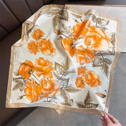 2025 New Yellow Lemon Print Square Silk Scarf for Women 70*70cm Neck Ties Fashion Decorate Neckerchief Female Hijab Bag Ribbions