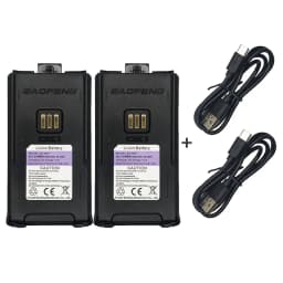 BAOFENG UV-5RH Pro Orignal Battery 2500mAh DC7.4V Support Type-C Charging Compatible with UV5RH UV-5RM BF-K5 Plus Two Way Radios