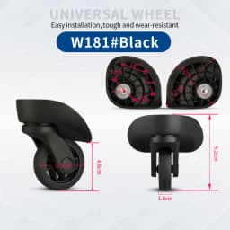 Hongsheng Suitcase Universal Wheel Trolley Case Wheel Accessories Password Travel Mute Universal Wheel Repair and Replacement