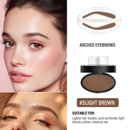 Natural Arched Eyebrow Powder Stamp Quick Makeup Brow Stamps Waterproof Powder Palette for Eyebrows Eye Brow Tint Makeup Tools