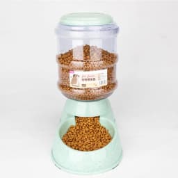 Plastic Dog Cat Food Dispenser 3.8L Gravity Feeder Pet Food Drinking Bowl Large Capacity with Storage Bucket