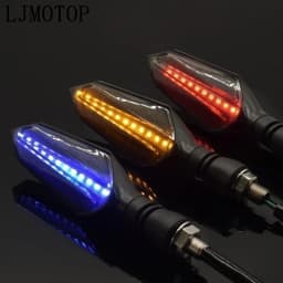Universal Motorcycle LED Turn Signal Lamp Sequential Flowing Flash Indicator Lights Amber Running Light