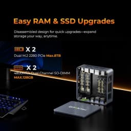GMKtec M6 Ultra Mini PC AMD Ryzen 5 7640HS DDR5 M.2 2280 SSD Win11 Pro USB4 2.5G LAN WiFi6E BT5.2 Desktop Office Gaming Computer