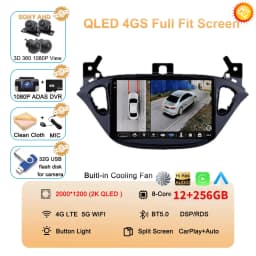 Android 16 Auto For Opel Corsa E 2015-2019 For Opel Adam 2013-2016 Multimedia Video Player Radio Carplay Car GPS WIFI+4G Stereo