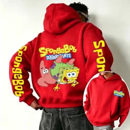 Patrick Star and SpongeBob SquarePants Cartoon Anime 2026 Spring and Autumn Men's and Women's Fashion Sports Hoodies