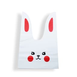 10/20pcs Cute Rabbit Ear Bags Plastic Cookie Candy Gift Bags For Easter Party Biscuits Snack Baking Packing Supplies Kids Gifts