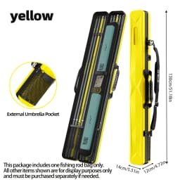 Hard Shell Fly Fishing Rod Bag | Large Capacity, Anti-Crush, Easy Clean, External Umbrella Pocket, Convertible Carry