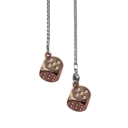 Car Mirror Decor Dice Pendant Hangable Alloy Dice Shape Keychain Pendants Retro Cute Suspending Ornaments Decorative Car