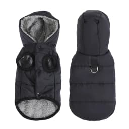 Thick Puppy Hooded Jacket for Small Medium Dogs Cats Winter Waterproof Dog Coat Clothes Soft Fleece Chihuahua Pug Pet Outfits