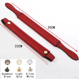 2Pcs/Lot Bag Handle Strap Short Bag Handles 22cm 35cm PU Leather Shoulder Bag Strap Handbag Replacement Belt Bag Accessories