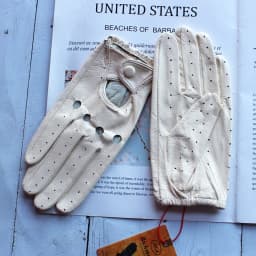 Women's Single-Layer Unlined Thin Driving Leather Gloves Hollow Style Outdoor Cycling Driver Gloves Free Shipping