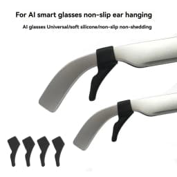 4Pcs Ear Hook Grip for Ray Ban Meta RayNeo Xreal Anti Slip Elastic Silicone Eyeglass Holder for Smart Glasses Retainers