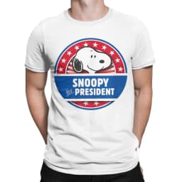 Casual Peanuts Snoopy Dancing T Shirt For Men Women Round Neck Short Sleeve Top Tee Cotton Summer Tops
