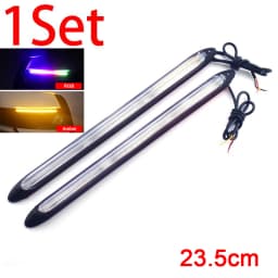 2Pcs/set Universal Car DRL LED Daytime Running Lights Waterproof Headlight Strip White/RGB Sequential Flow Turn Signal Light