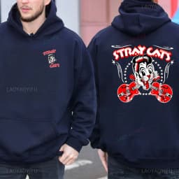 2025 New Hoodies Stray Cat Brian Setzer Lee Rocker Slim Jim Phantom Men Retro Aesthetic Hoodie Funny Tops Men's Clothing