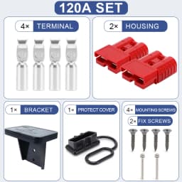 2pcs 50A 120A 175A Battery Power Connector Quick Plug Car Battery Charging Connectors 600V Forklift Electrical Cable Connectors