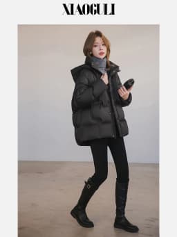 XIAOGULI 2026 Winter -20°C Women Down Coat Hooded 90% Duck Down 136-170g Fill Loose Fit Thick Warm for Cold Winter Outerwear