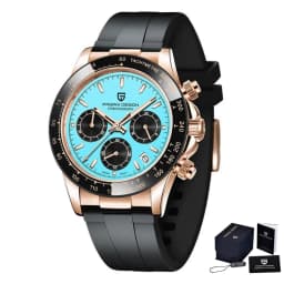 Original New PAGANI DESIGN PD-1664 / PD-1644 Japan VK63 Movt Quartz Wristwatches Sapphire Waterproof Chronograph Reloj Hombre