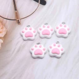 10pcs 20*22mm Mini Cartoon Cat Paw Charms For DIY Decoration Earrings Necklace Fashion Jewelry Accessories