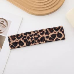 New High Elasticity Leopard Print Headband Wide-brimmed Sweat Absorbing Sports Headband Breathable Yoga Headband Sports
