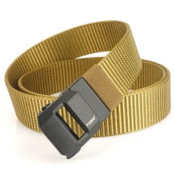 TUSHI Brand Classic High-End Elongated Thickened Men's Tactical Nylon Waist Belt Toothless Smooth Automatic Buckle Canvas Nylon